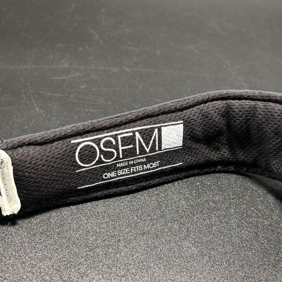 Adidas Visor Men's One Size Solid Black Adjustable Hook & Loop - Picture 4 of 6